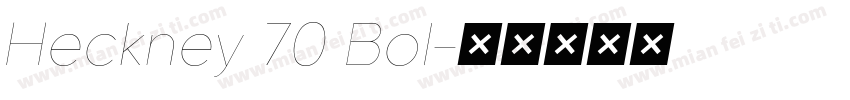 Heckney 70 Bol字体转换